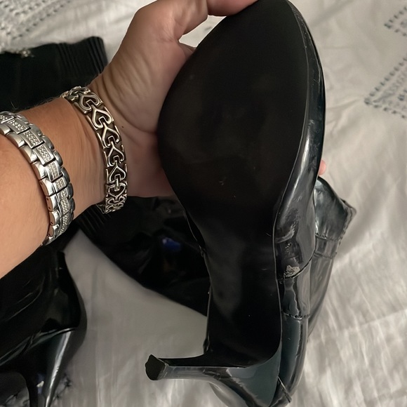 Leather boots / high heal size 8 - Picture 2 of 3